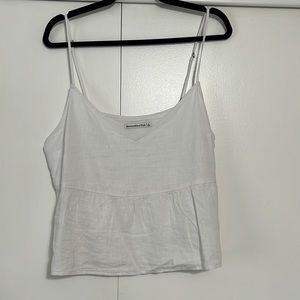 Abercrombie and Fitch white linen tank